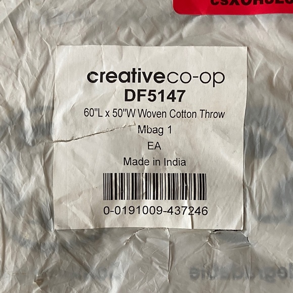 NWT Woven Cotton Throw - Picture 4 of 5